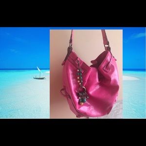 Hot beachy pink bag